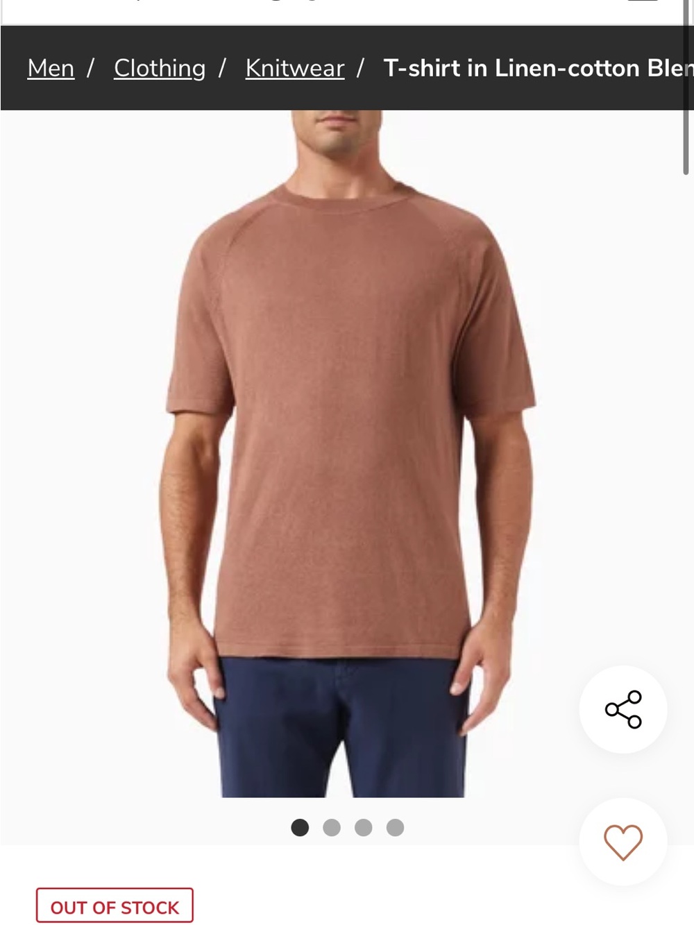 Selected Homme Linen Blend Crewneck sXL